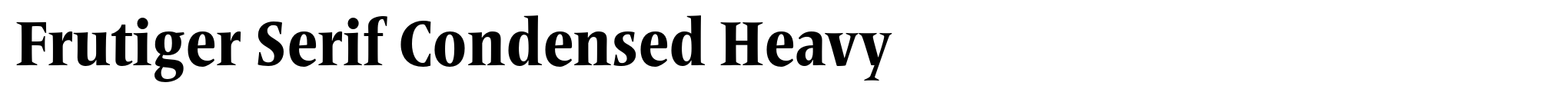 Frutiger Serif Condensed Heavy image